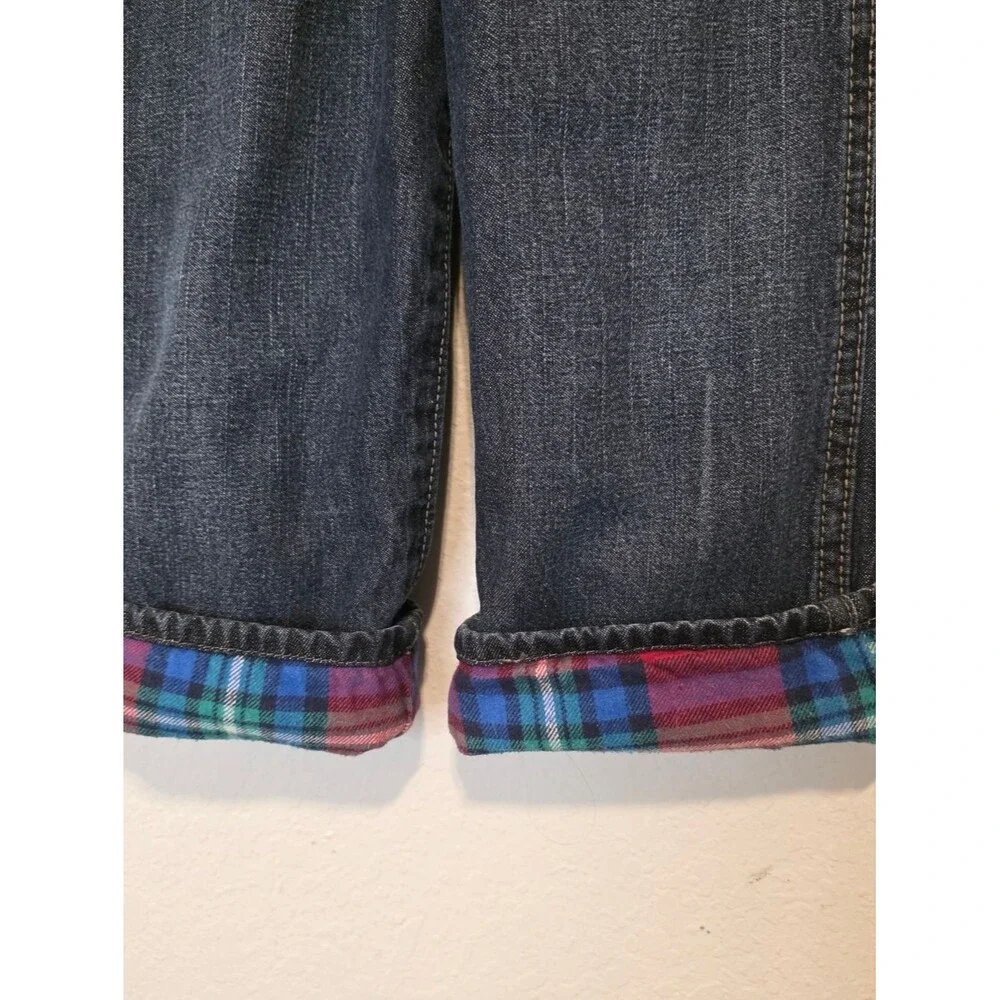 VTG OshKosh B'gosh Overalls Vestbak Plaid Flannel Lined Size 2T
